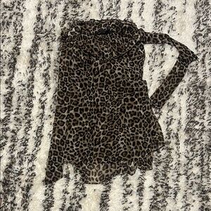 White House Black Market Animal Print Blouse